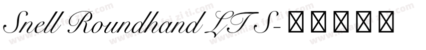 Snell Roundhand LT S字体转换
